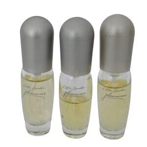 3 Estee Lauder Pleasures Eau De Parfum Mini Spray 0.14 oz. Perfume Travel Purse